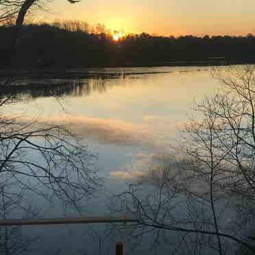 Sits on a beautiful lake Fresh Pond