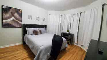 Large room furnished with utilities