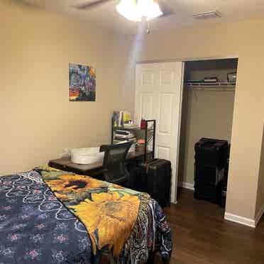 West Jax room with shared bathroom