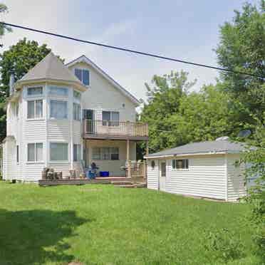 Large, walk-in closet, private deck