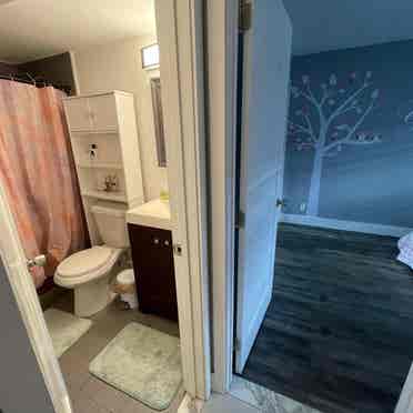 Spacious toom w/ private bathroom