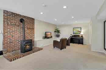 Oversized daylight basement room