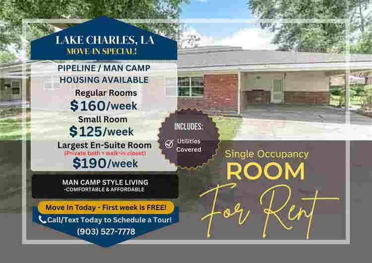 Room for RENT in Lake Charles