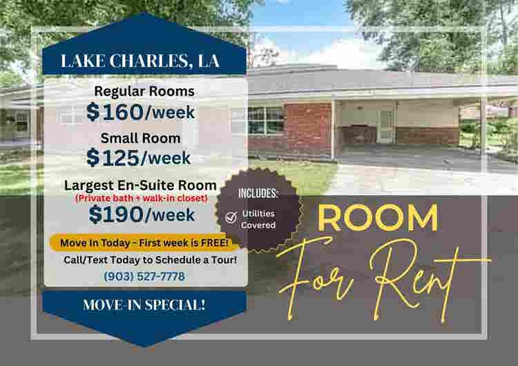 Room for RENT in Lake Charles