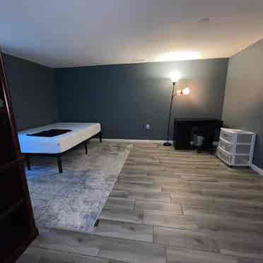 A big room in the basement for rent