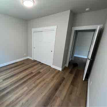 Downstairs room in a new house.