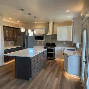 Downstairs room in a new house.