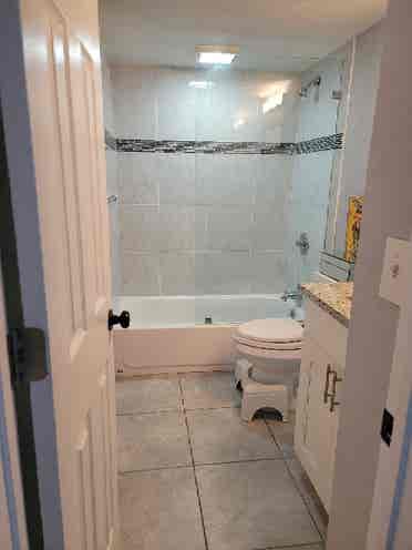 Fully furniture,  privet bathroom