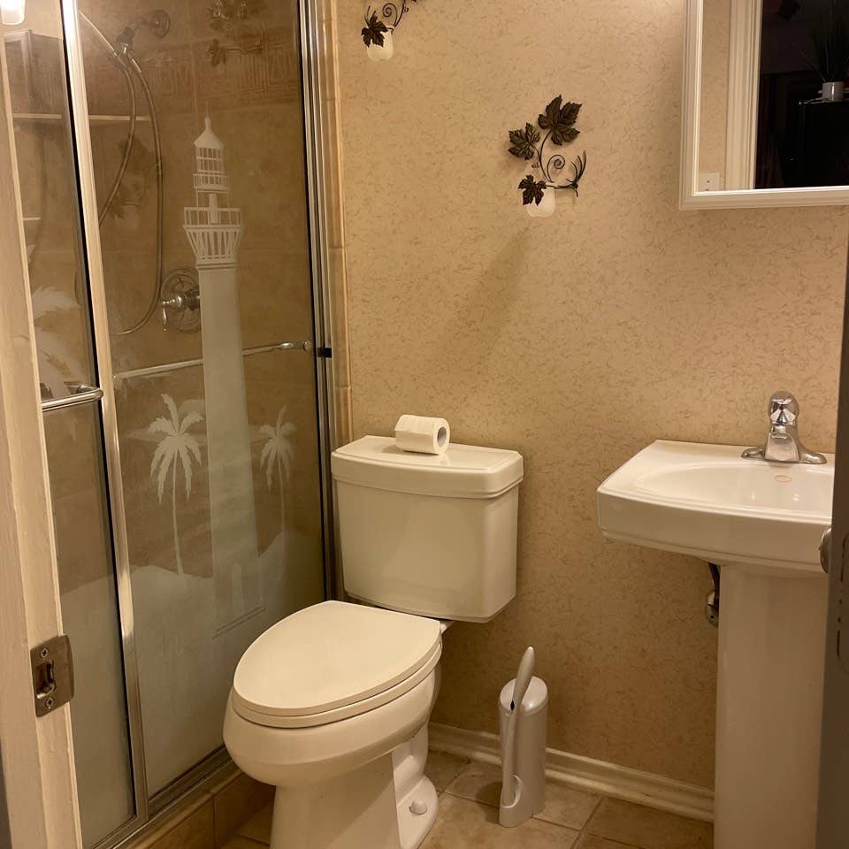 Room with bathroom