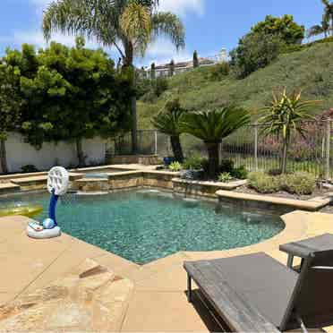 Downstairs Bedroom and Bath + Pool