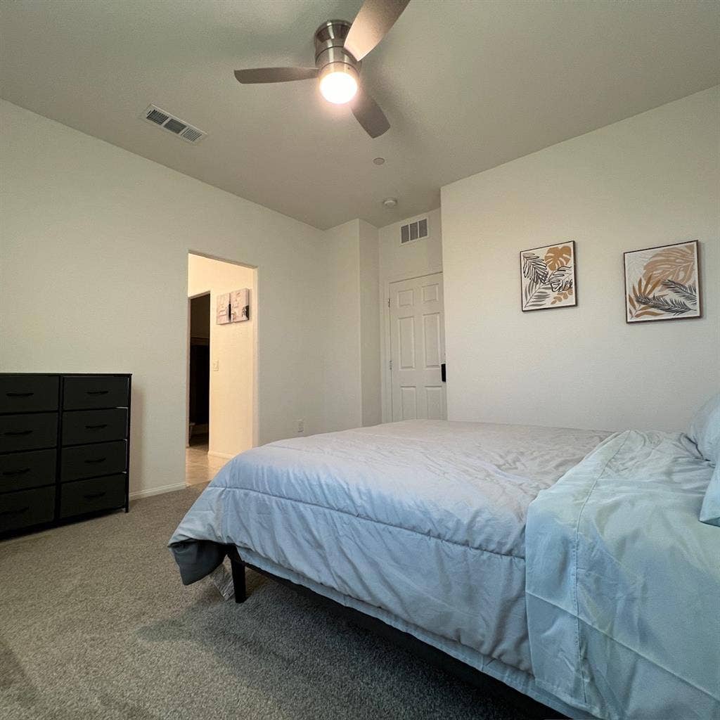 Master bedroom in townhouse