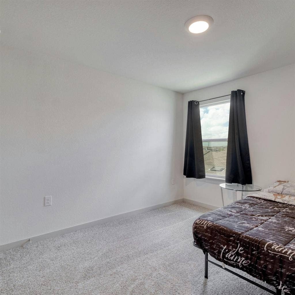 Upstairs private loft and bathroom.