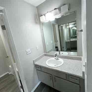 One bedroom with attached bathroom