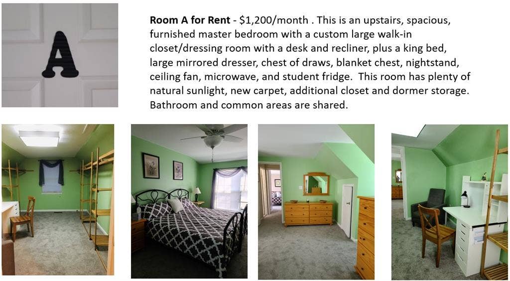 Large M/B for Rent w/utilities paid