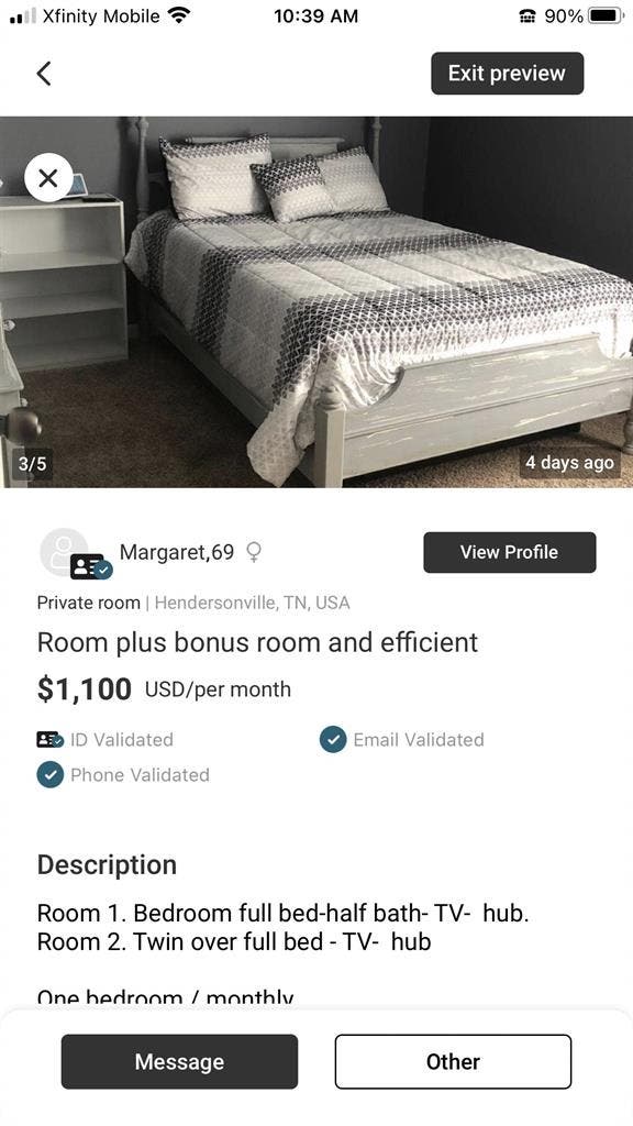 Room plus bonus room and efficient