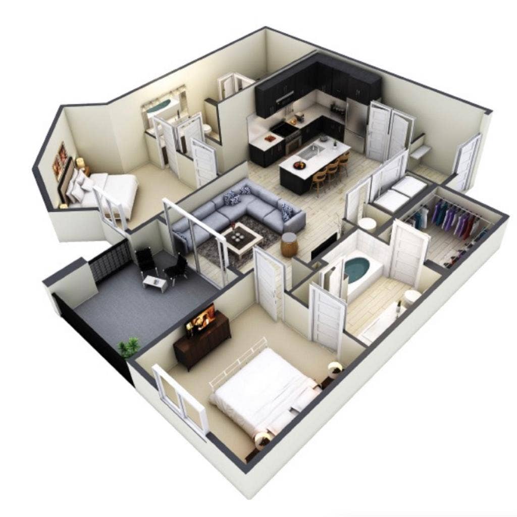 The room is a B4 floor plan