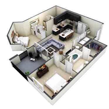 The room is a B4 floor plan