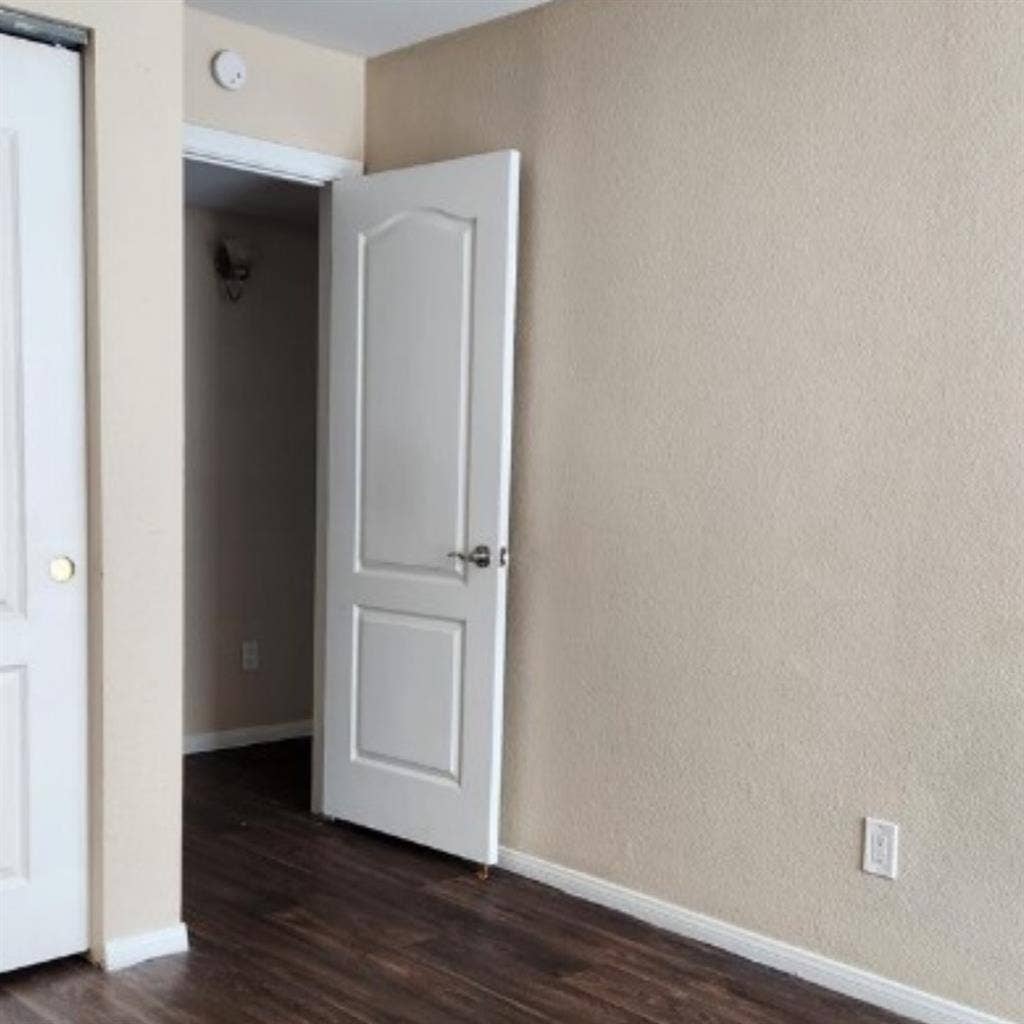 Bedroom with shared bathroom