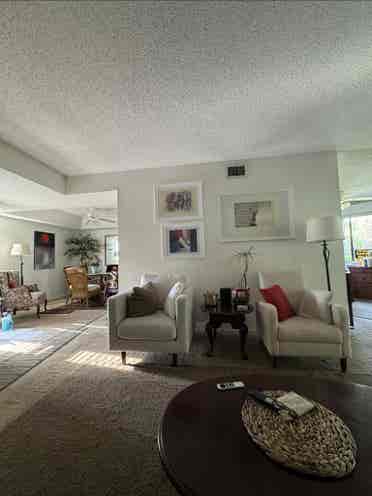 Great room in wooded condominium