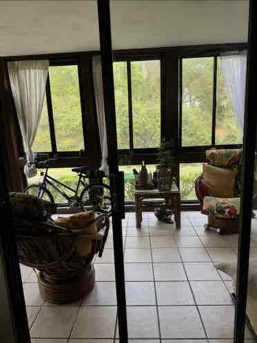 Great room in wooded condominium