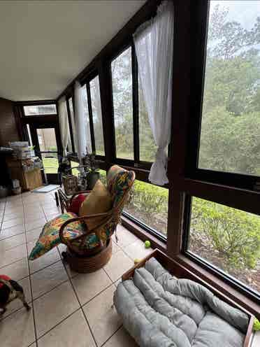 Great room in wooded condominium