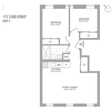 Apartment with in-unit W/D