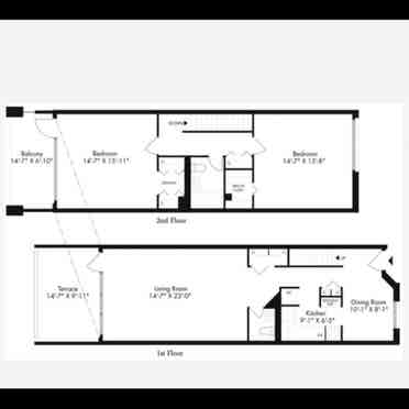 Duplex apartment ,  square feet