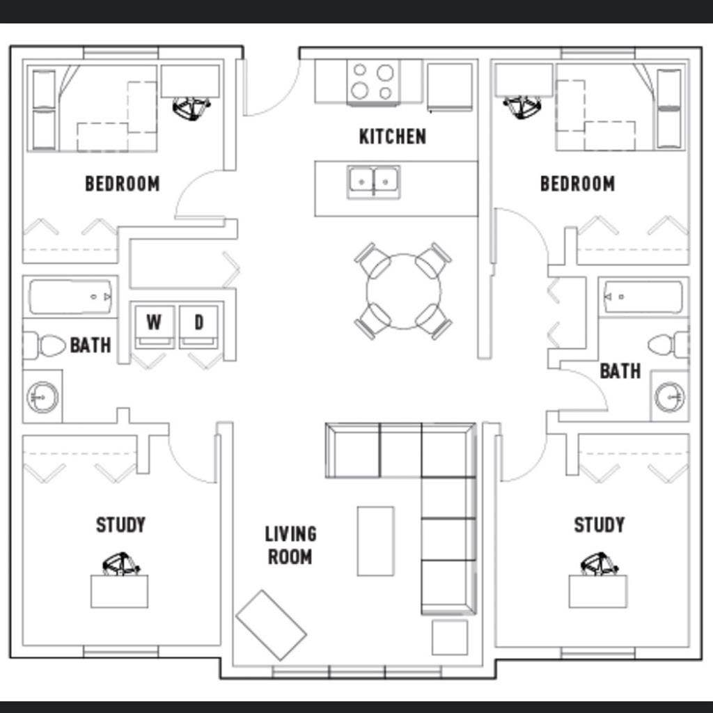 Spacious apartment for 2 tenantss