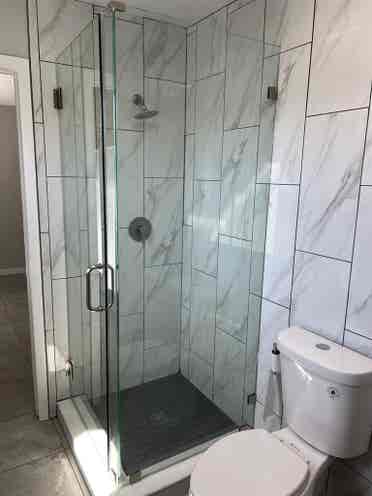 Room with private entrance bathroom