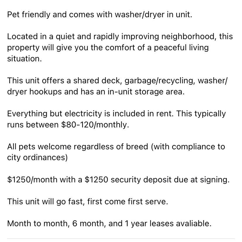 co-signer/roommate 
needed/wanted