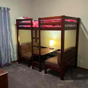 Bunk beds will be made into singles