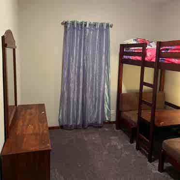 Bunk room can be changed to single