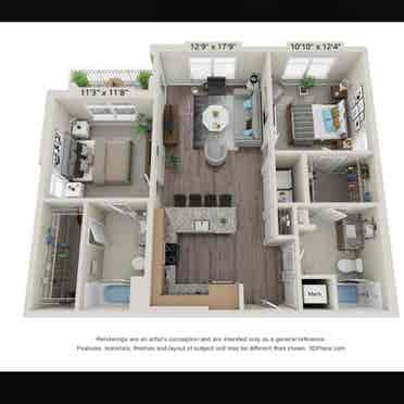 2 Bedroom / 2 Bed Apartments