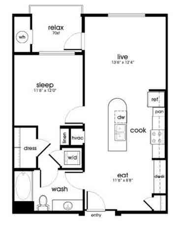 1b Apartment for lease transfer