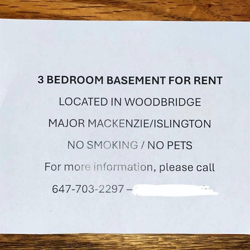 3 bedroom basement for rent