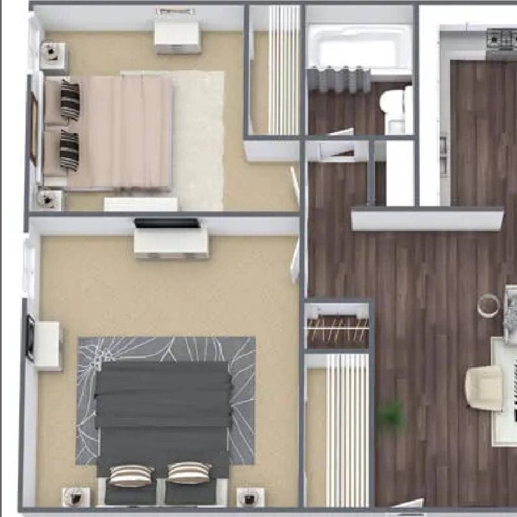 2 bedroom apartment 7 month lease