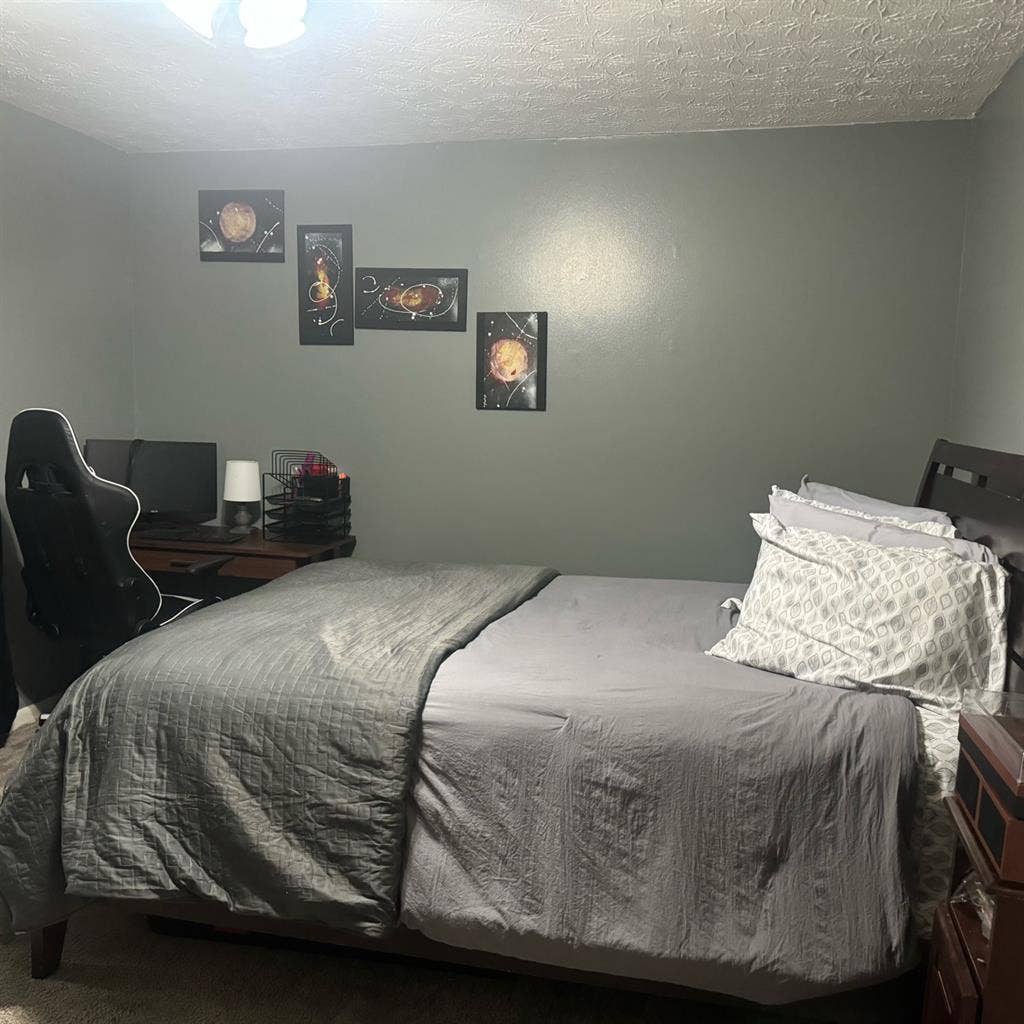 Bedroom with attached bathroom