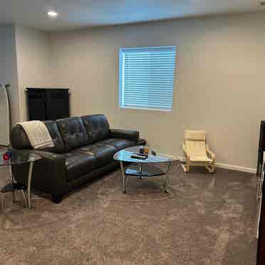 Furnished basement