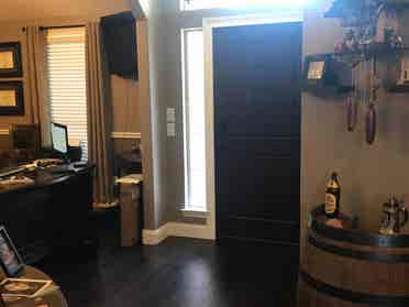 Room with walkin closet