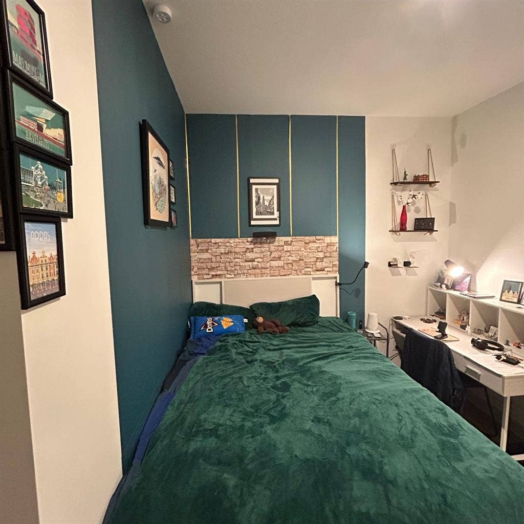 Bedroom in a bath apartment