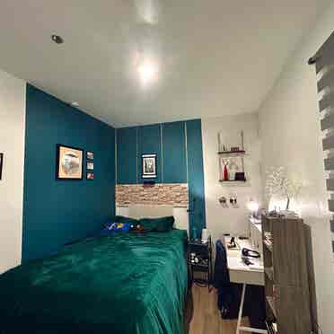 Bedroom in a bath apartment