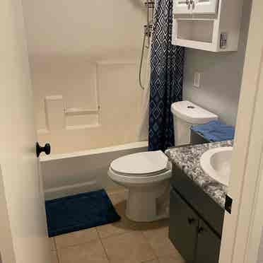 House sharing.  bathroom