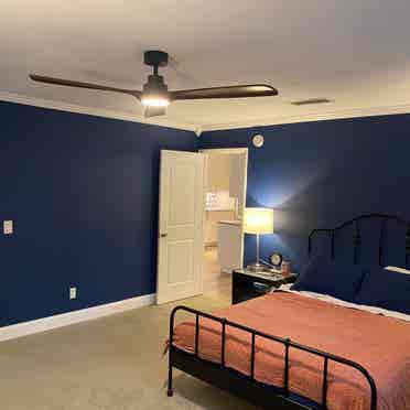 Master bedroom suite furnished home