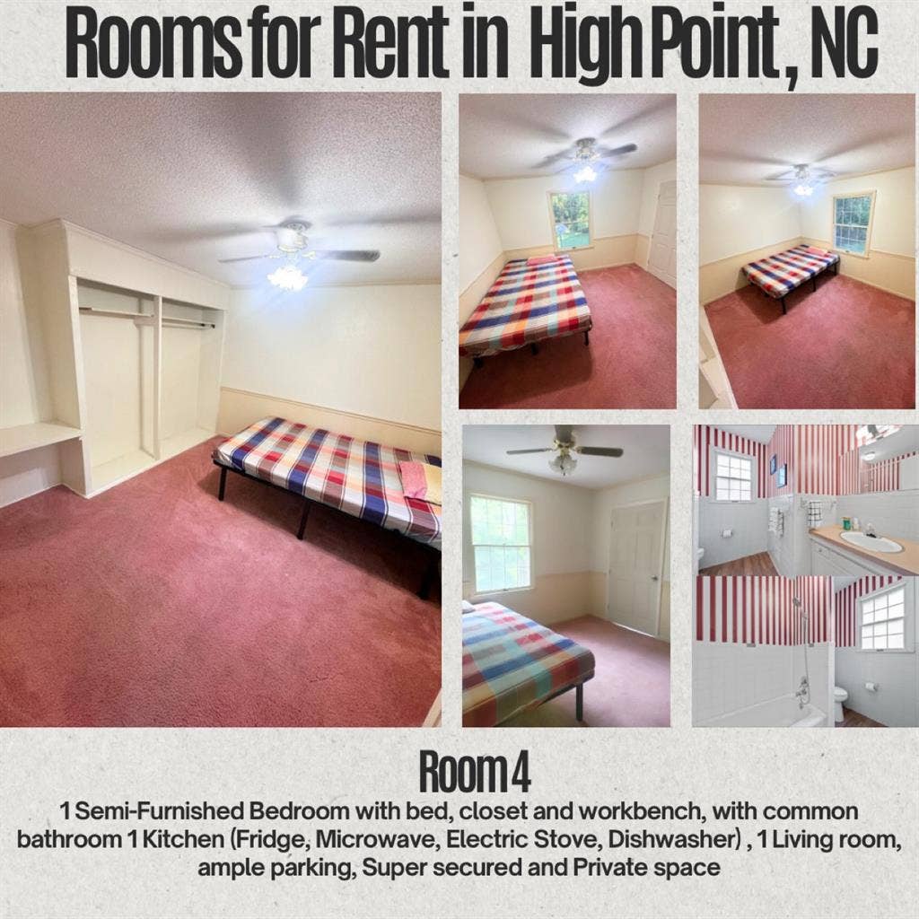 4 Rooms for rent in High Point, NC