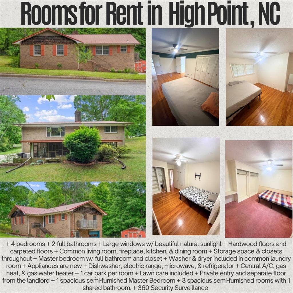 4 Rooms for rent in High Point, NC