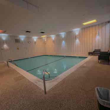 Indoor pool and sauna,