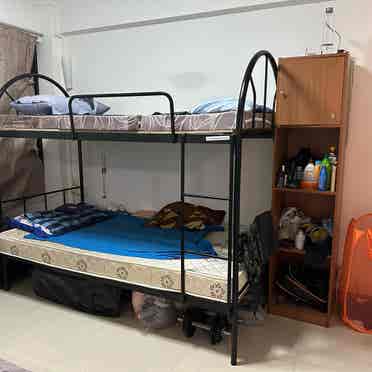 Upper decker bed available.