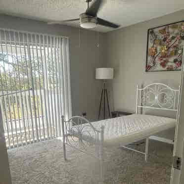 Spacious bedroom and private bath