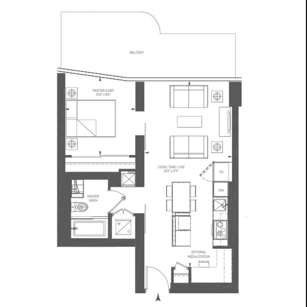 1 bhk plus den condo