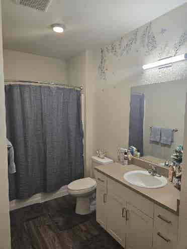 1 large bedroom with private bath